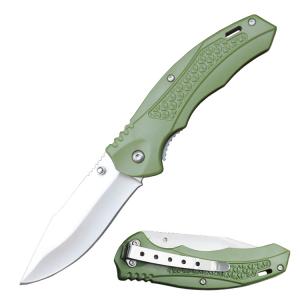 WK02208G Plastic Green Folding Outdoor Pocket Hunting Knife