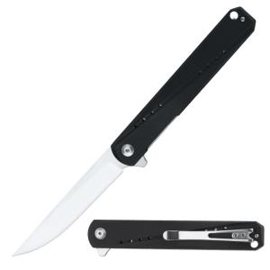 WK19056 Thin Black Tactical Folding Outdoor Pocket Hunting Knife